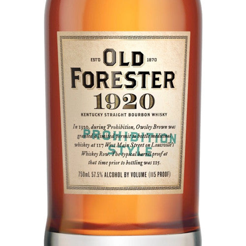 Old Forester 1920 Prohibition Style Bourbon Whiskey