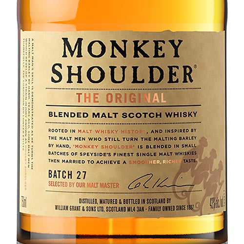 Monkey Shoulder Blended Malt Scotch Whisky – SPEAKSPIRITS